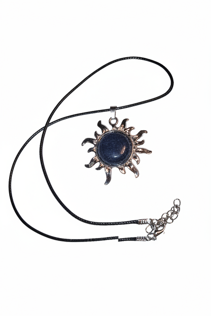 Sodalite Sun Pendant Necklace