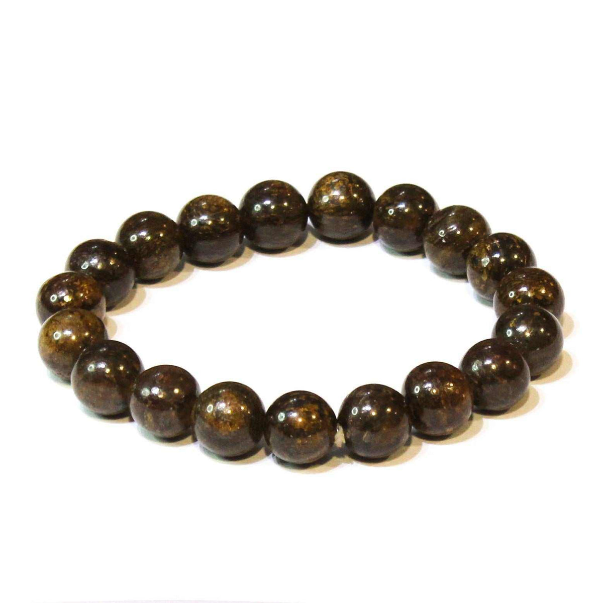 Bronzite Round Bead Bracelet - Balanced Diplomacy