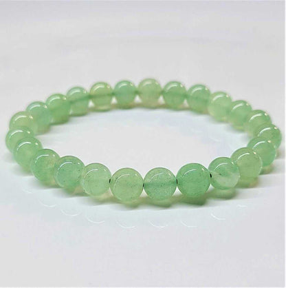 Green Aventurine Round Bead Bracelet - Loving Prosperity