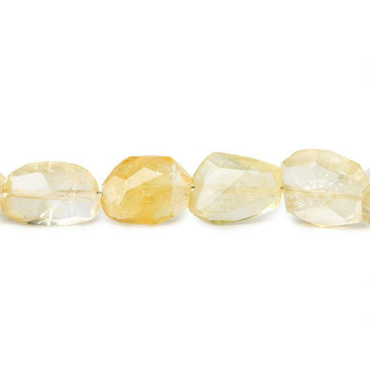 14-15mm Light Citrine Faceted Nuggets 14inch 25pcs