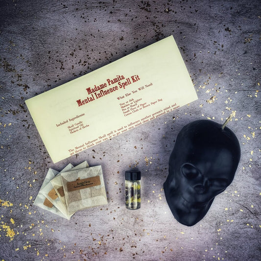 Mental Influence Skull Candle Spell Kit - Mind Control & Mental Clarity