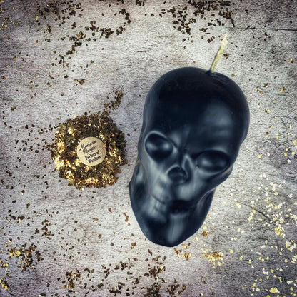 Beeswax Large Skull Spell Candle - Mind Influence & Ancestral Wisdom Magic