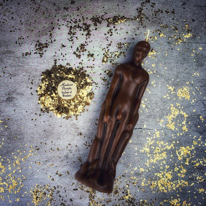 Beeswax Male Figural Spell Candle - Sympathetic Magic & Personal Power