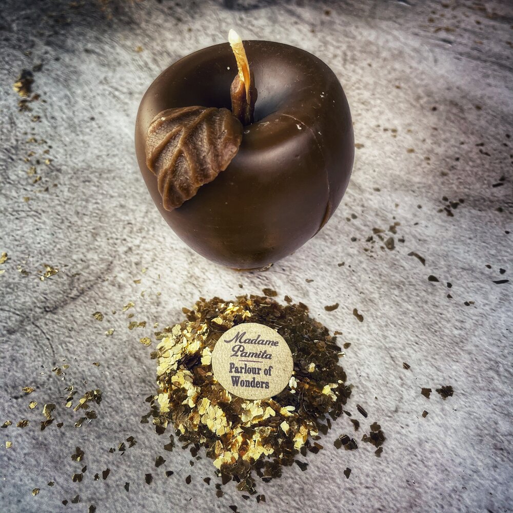 Beeswax Apple of Avalon Spell Candle - Love & Abundance Magic
