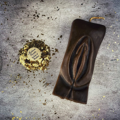 Beeswax Yoni Vulva Spell Candle - Passionate Love & Sex Magic