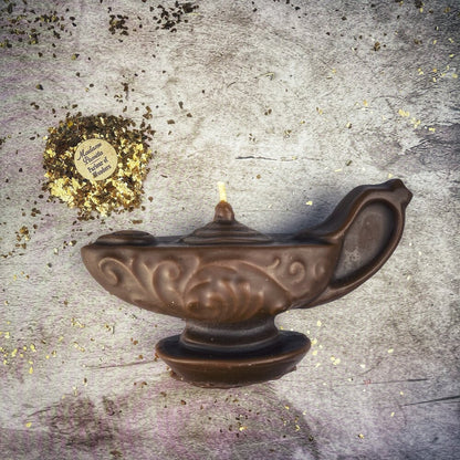 Beeswax Aladdin's Lamp Spell Candle - Wish Manifestation & Three Wishes Magic