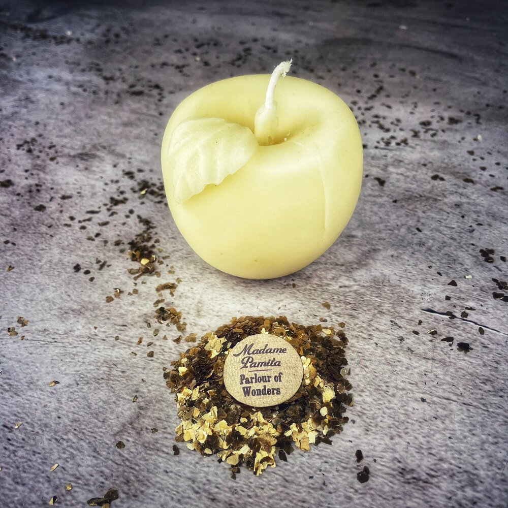 Beeswax Apple of Avalon Spell Candle - Love & Abundance Magic