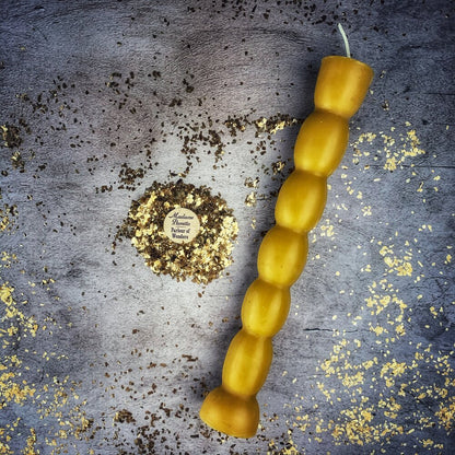 Beeswax Seven Knob Spell Candle - Seven-Day Manifestation Magic