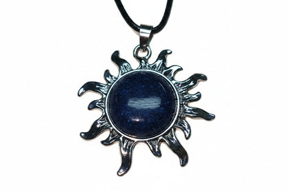 Sodalite Sun Pendant Necklace