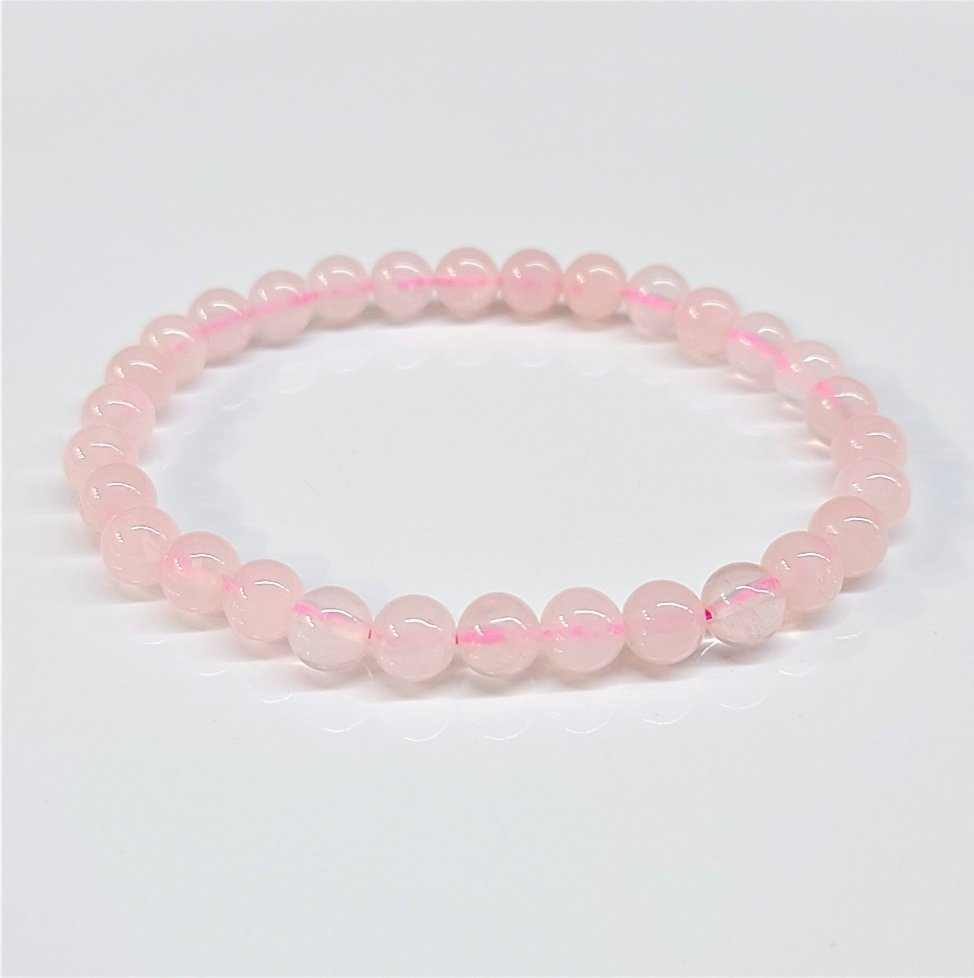 Rose Quartz Round Bead Bracelet - Nurturing Love