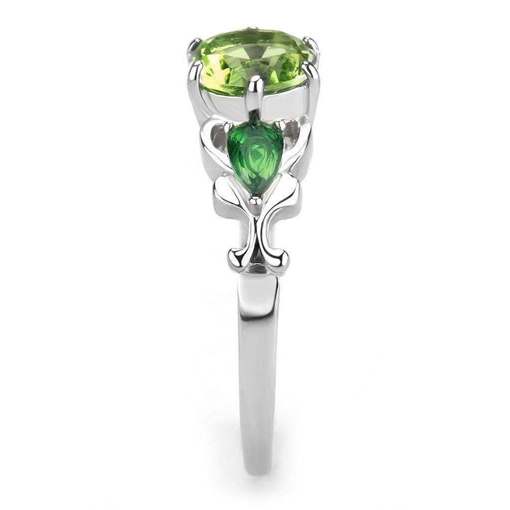 Stainless Steel Peridot Ring