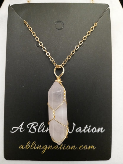 Wire Wrapped Opalite Necklace