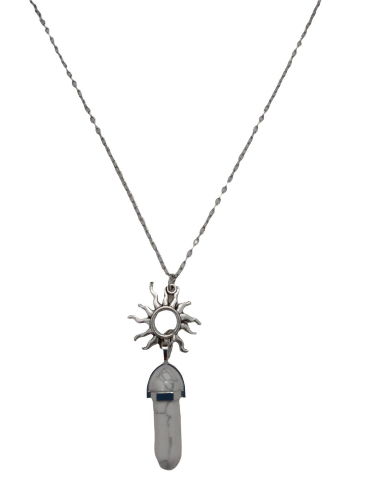 Howlite & Sun Necklace