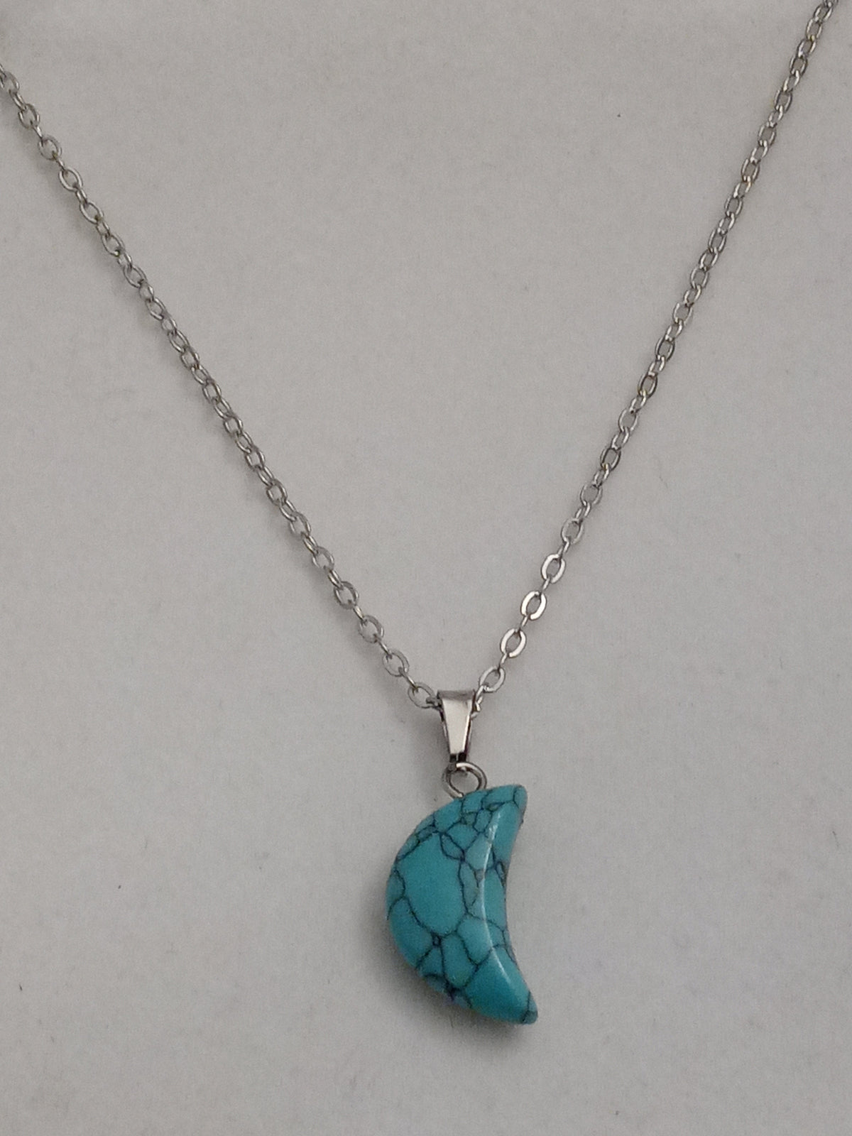 Turquoise Crescent Moon Necklace